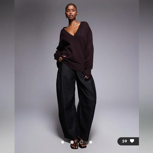 Good American Relaxed Deep V-neck Sweater - Picture 5 of 12